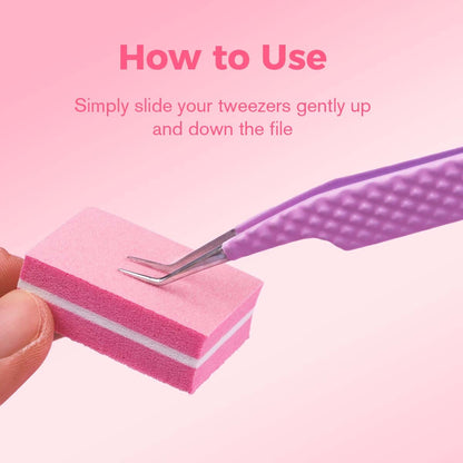10 PCS Fix Tweezer File VEYELASH 