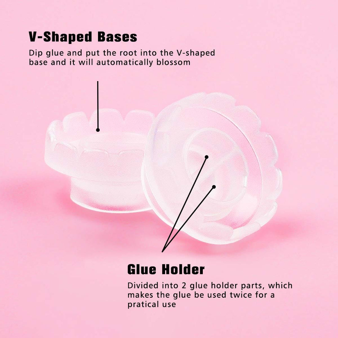 100PC Sunflower Fanning Cup Eyelash brushes VEYELASH 