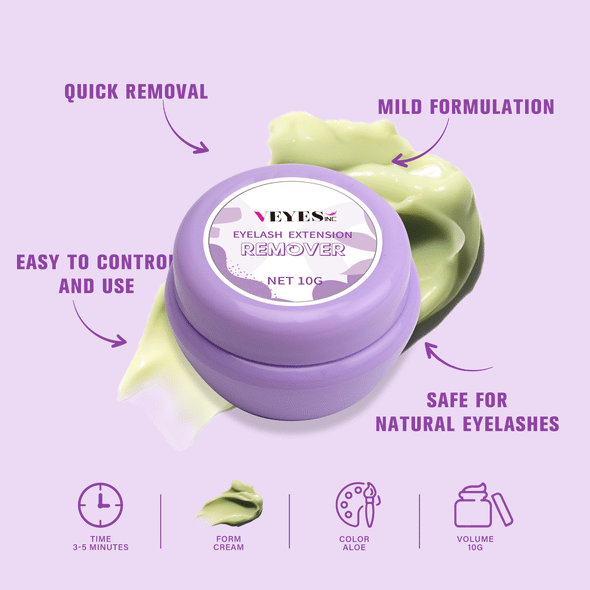 10g Aloe Violet Cream Remover CA95131 False Eyelash Remover VEYELASH 