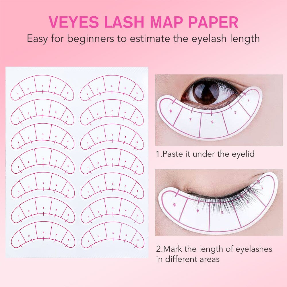 10PCS Lash Map Paper VEYELASH 