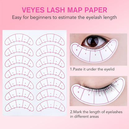 10PCS Lash Map Paper VEYELASH 
