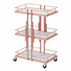 3-Shelf Master Cart With Wheels VEYELASH® ROSE GOLD 