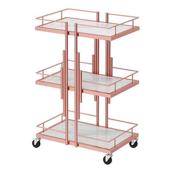 3-Shelf Master Cart With Wheels VEYELASH® ROSE GOLD 