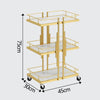 3 Tier Rolling Storage Cart VEYELASH® 