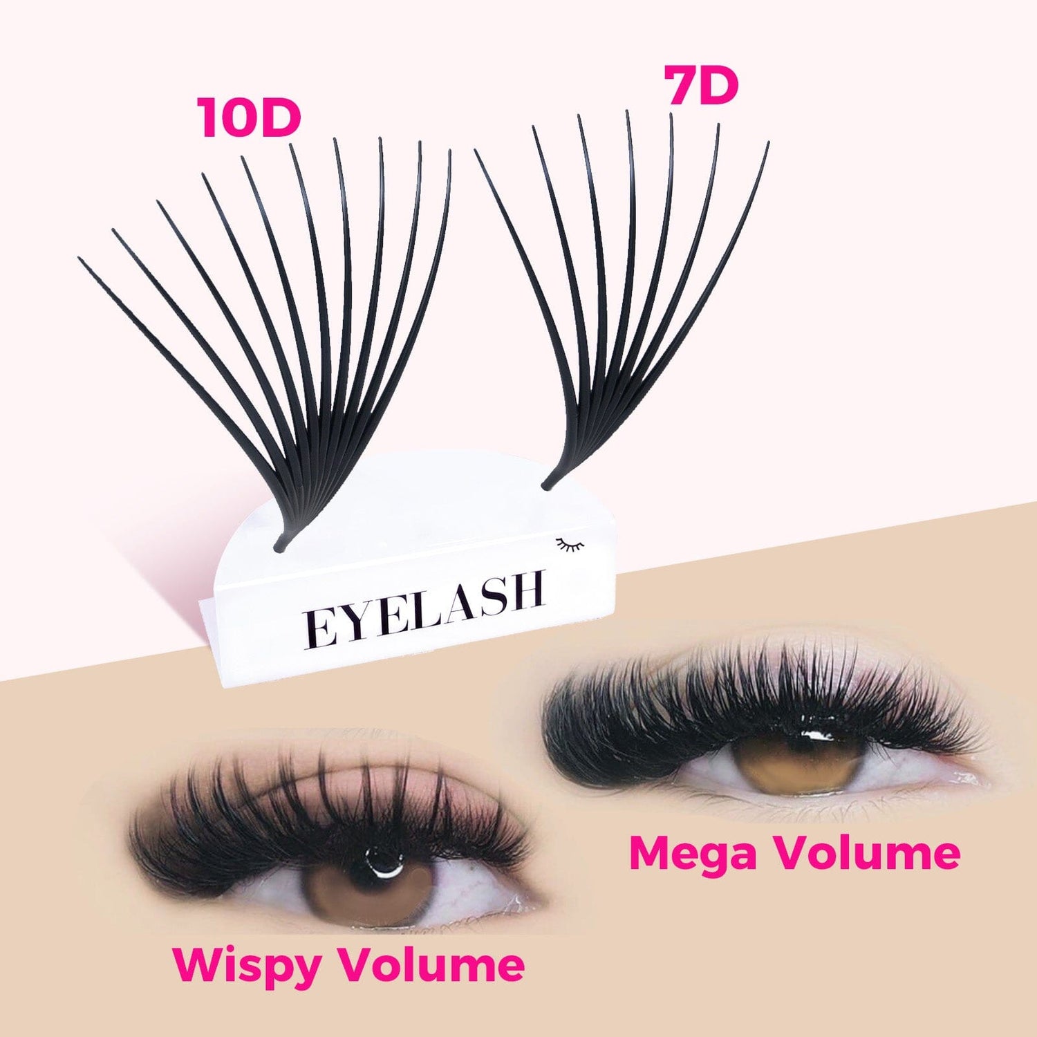 3D Lash Model Display VEYELASH® Volume 7/10D model 