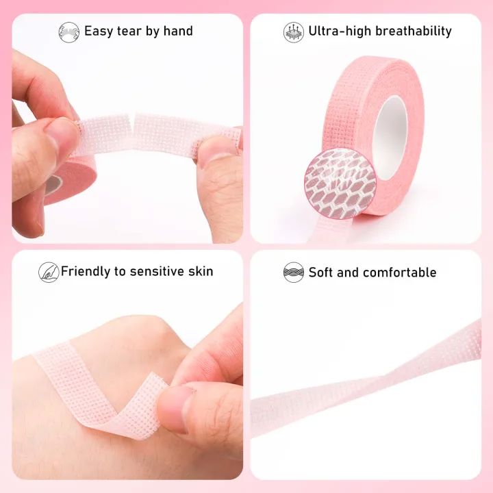 6 Rolls Micropore Eyelash Tape Pink Eyelash Tape VEYELASH® 