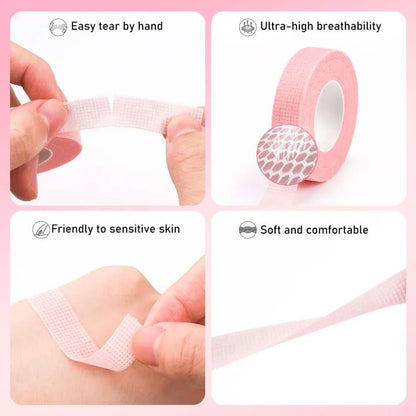 6 Rolls Micropore Eyelash Tape Pink Eyelash Tape VEYELASH® 