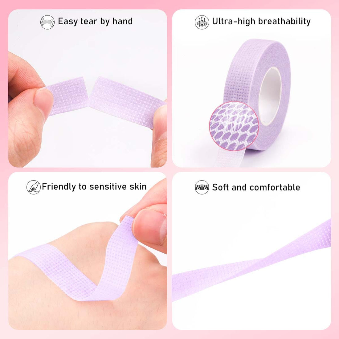 6 Rolls Micropore Eyelash Tape Purple VEYELASH
