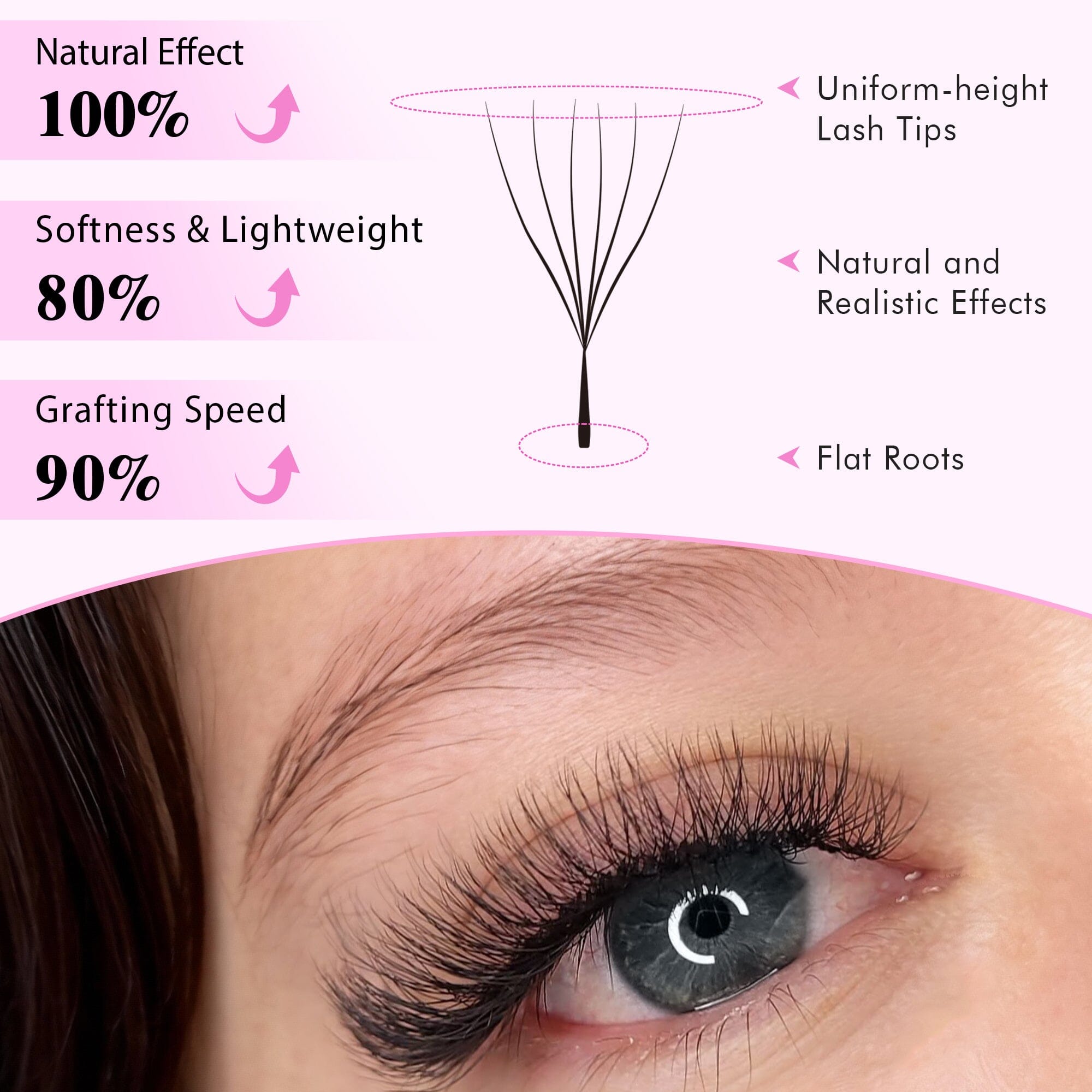 6D W Lash Extensions Individual eyelashes VEYELASH 