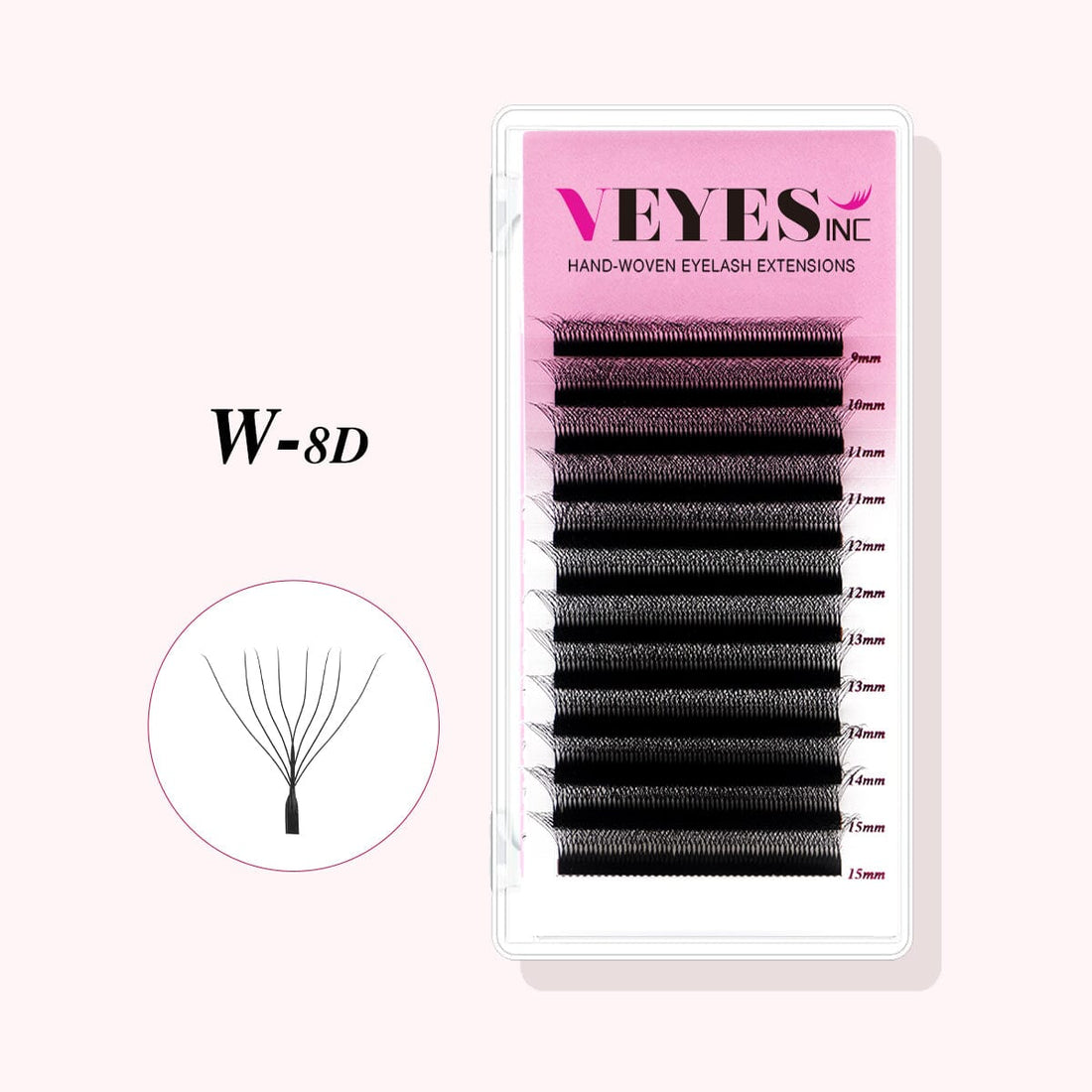 8D W Lash Extensions Individual eyelashes VEYELASH 