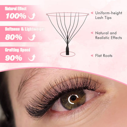8D W Lash Extensions Individual eyelashes VEYELASH 