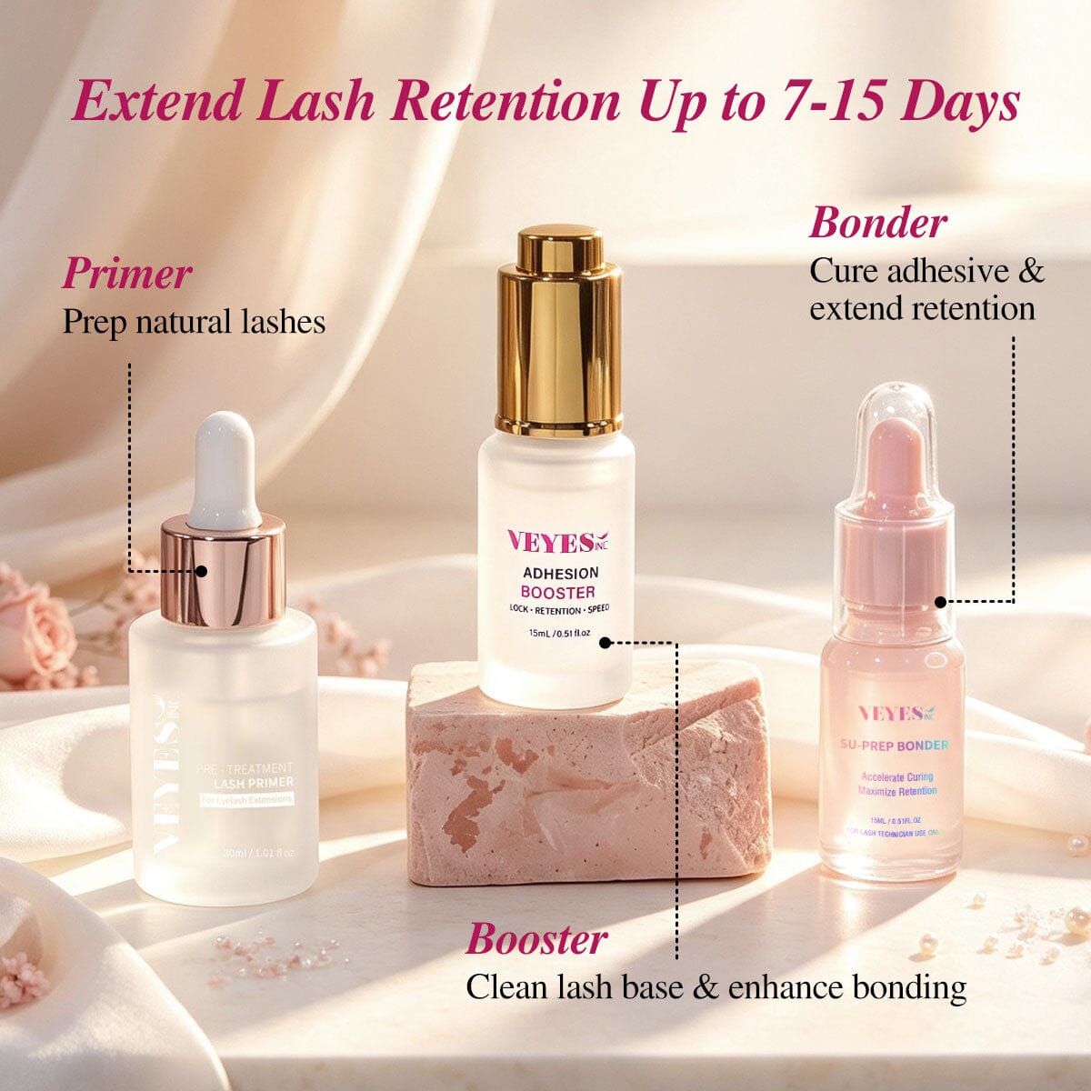 Adhesion Booster Eyelash Kits VEYELASH® 