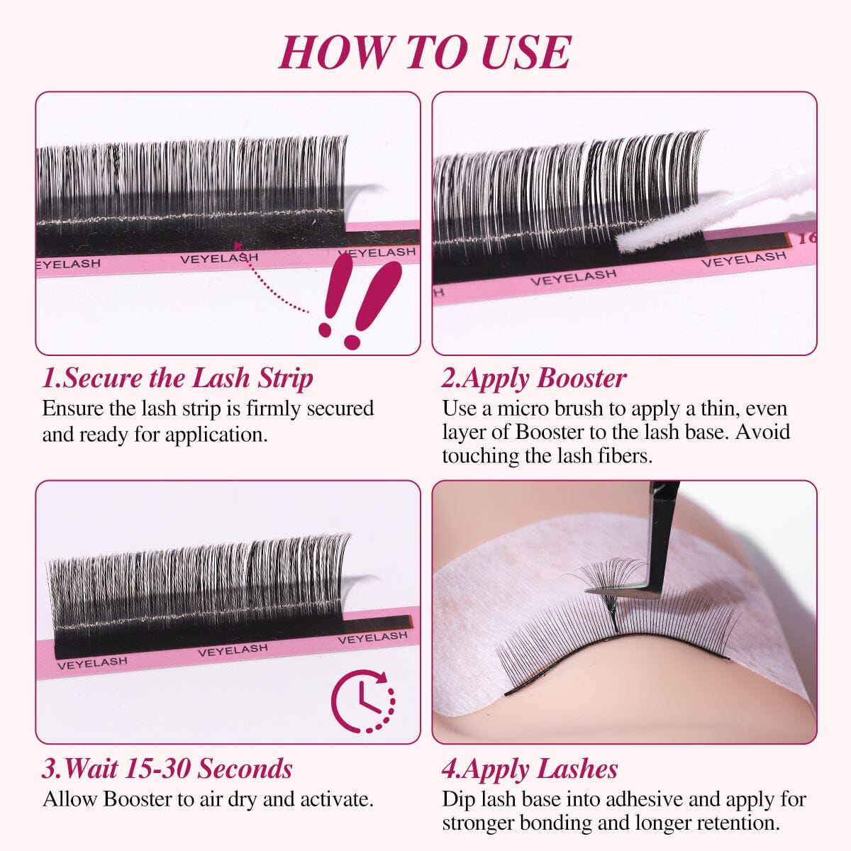 Adhesion Booster Eyelash Kits VEYELASH® 