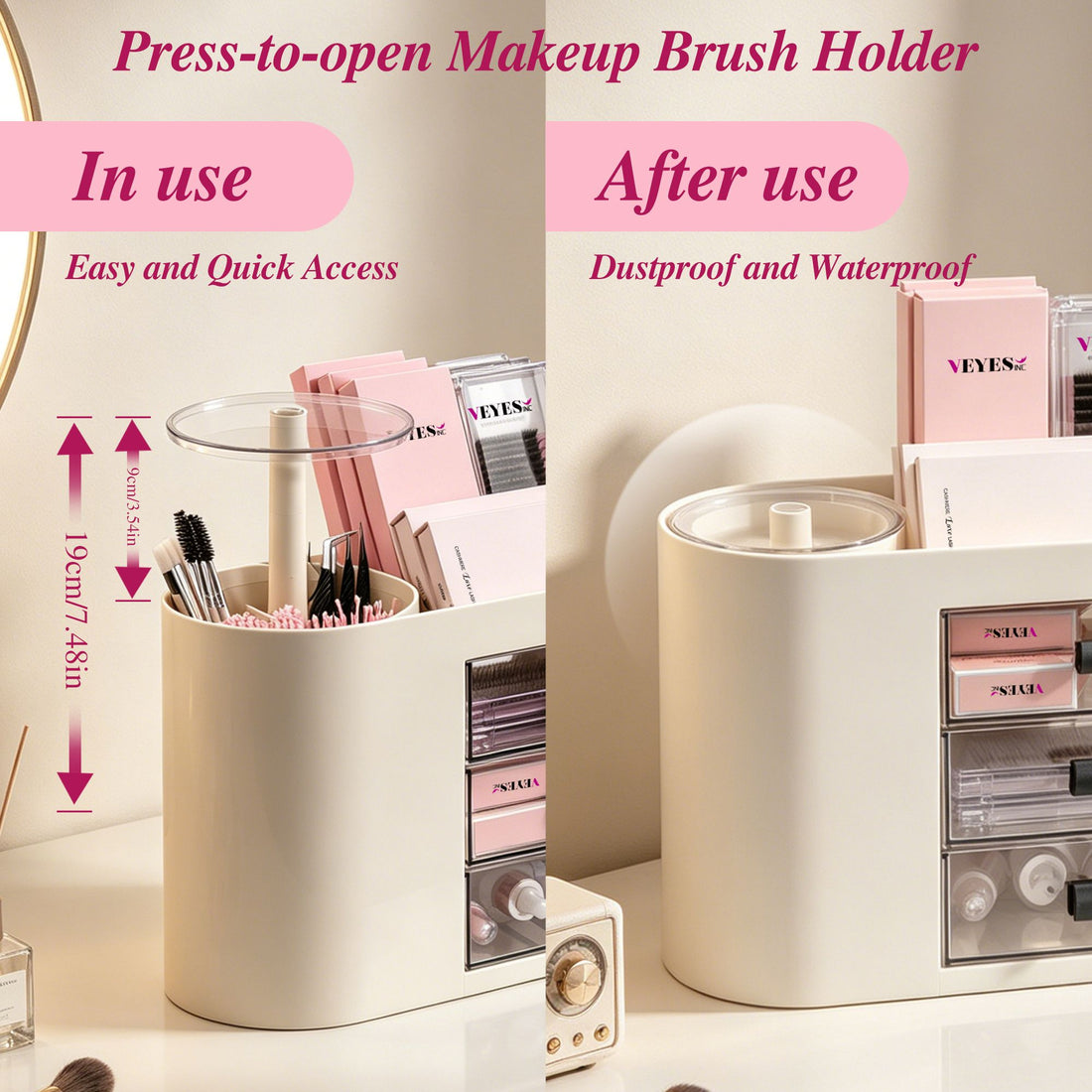 Adjustable Height Storage Box VEYELASH® 
