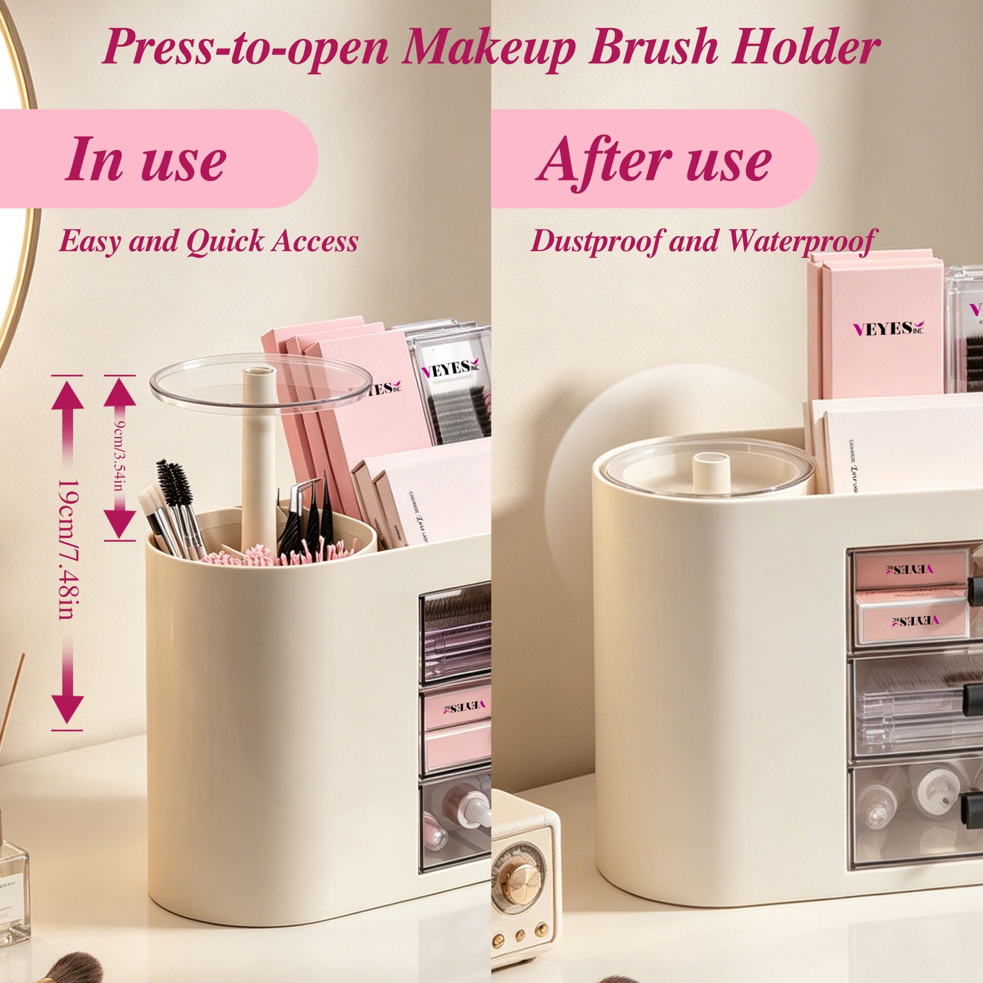 Adjustable Height Storage Box VEYELASH® 