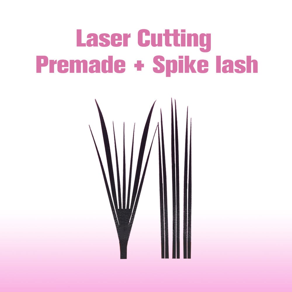 Airlift Laser Cutting Premade+Spike Lash Premade volume fans VEYELASH 