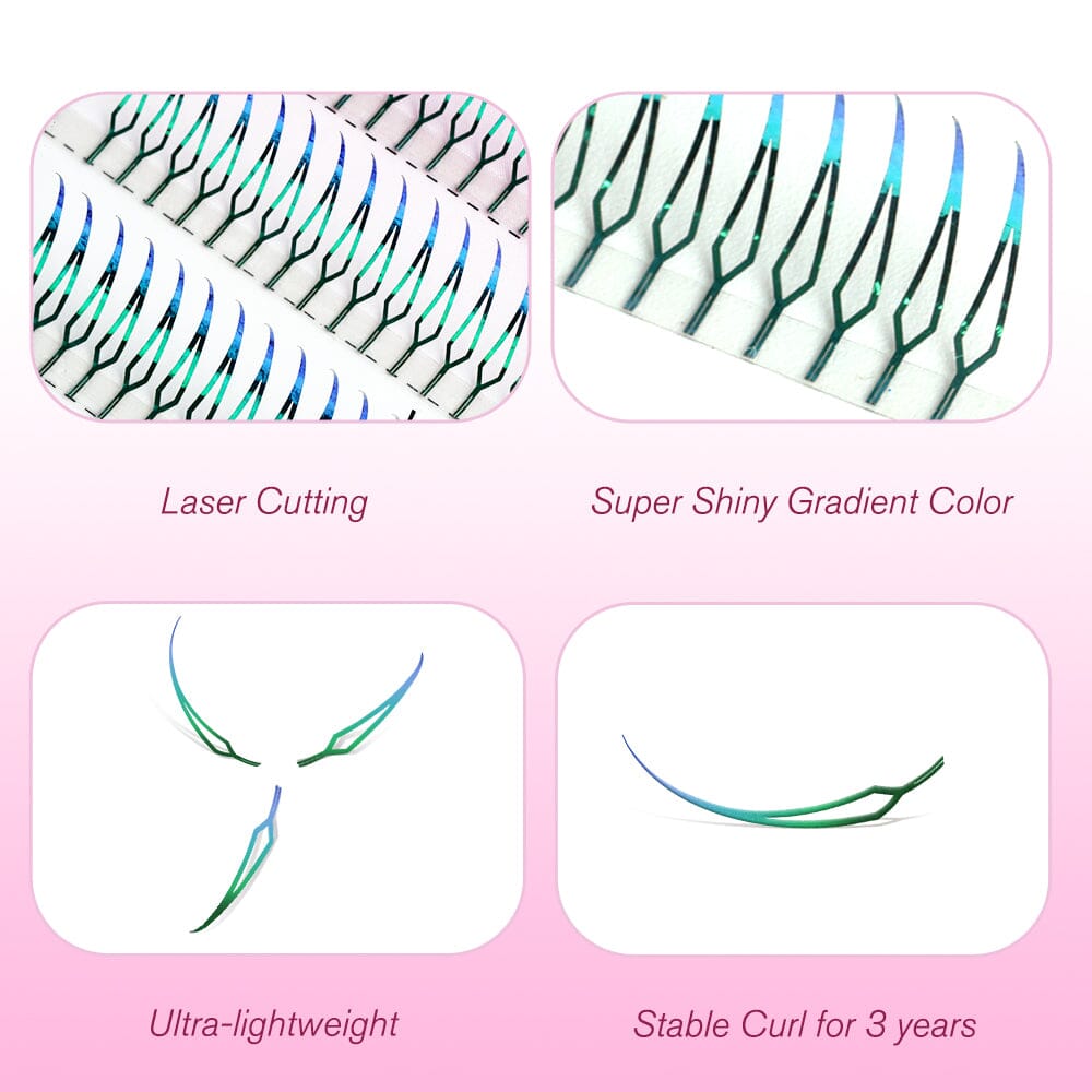 Aurora Lashes Premade volume fans VEYELASH 