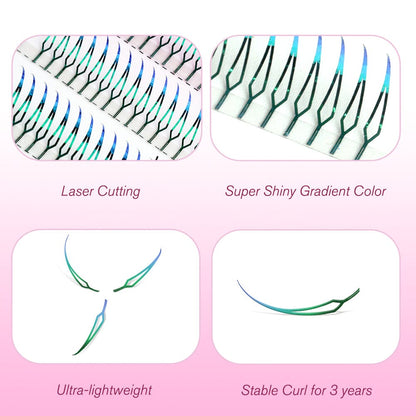 Aurora Lashes Premade volume fans VEYELASH 