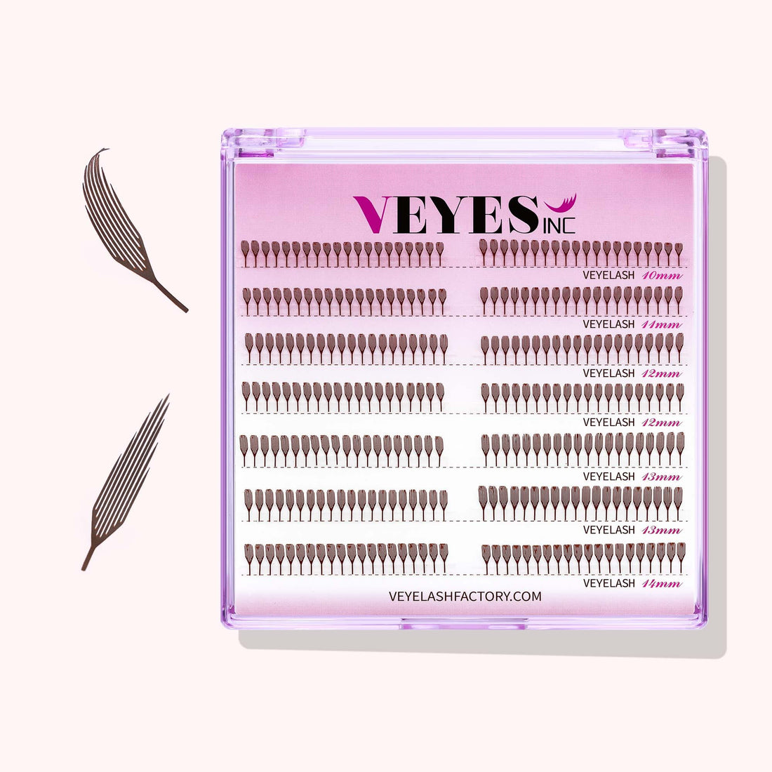 Birdie Brown Lashes Premade volume fans VEYELASH 