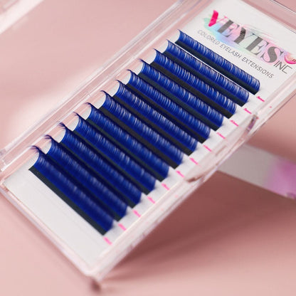 Blueberry Lash 0.07mm CA95131 Individual eyelashes VEYELASH® Blue C 8-16 MIX