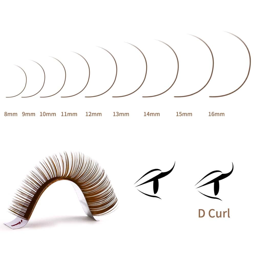 Brown Color Lash 0.03/0.05mm CA95131 VEYELASH® 