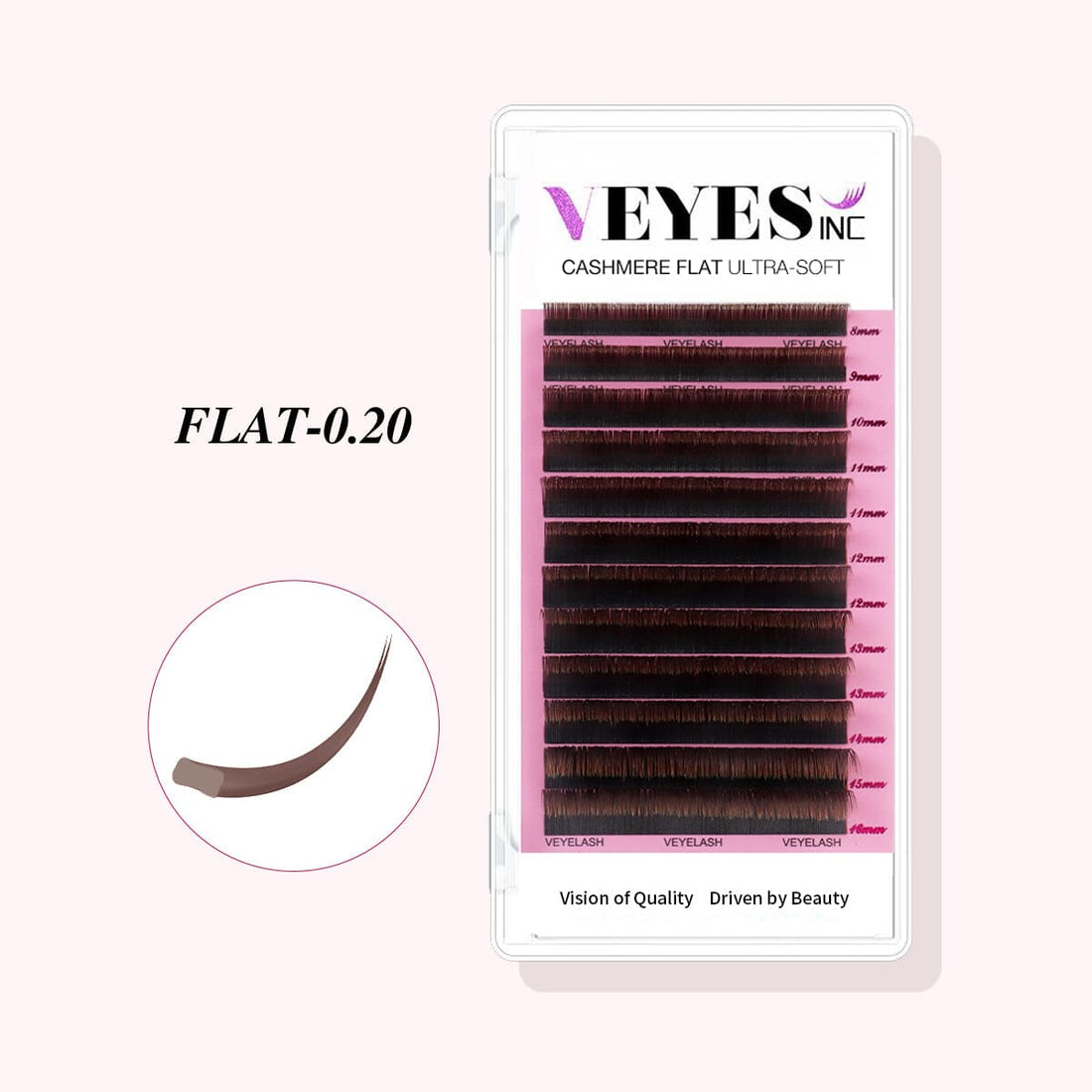 Brown Ellipse Flat Lashes Individual eyelashes VEYELASH® 