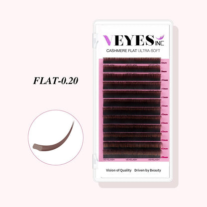 Brown Ellipse Flat Lashes Individual eyelashes VEYELASH® 