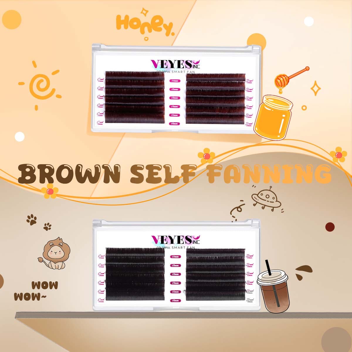 Brown Self Fanning Lash CA95131 VEYELASH® 