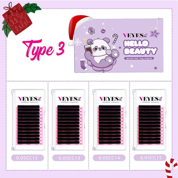 Cashmere™ Christmas Kit Individual eyelashes VEYELASH type 3 