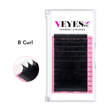 Cashmere Lashes - J &amp; B Curl CA95131 Individual eyelashes VEYELASH® B 0.03 8-16MM MIX