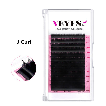 Cashmere Lashes - J &amp; B Curl Individual eyelashes VEYELASH® J 0.03 8-16MM MIX