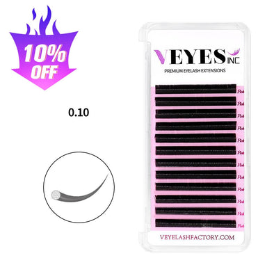 Classic Lash Extensions 0.10mm Individual eyelashes VEYELASH 