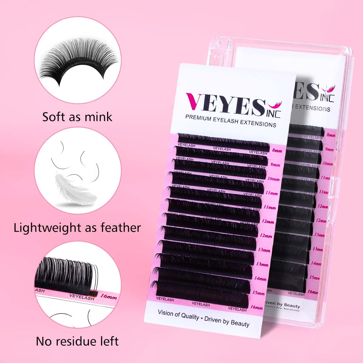 Classic Lash Extensions 0.15mm Individual eyelashes VEYELASH 