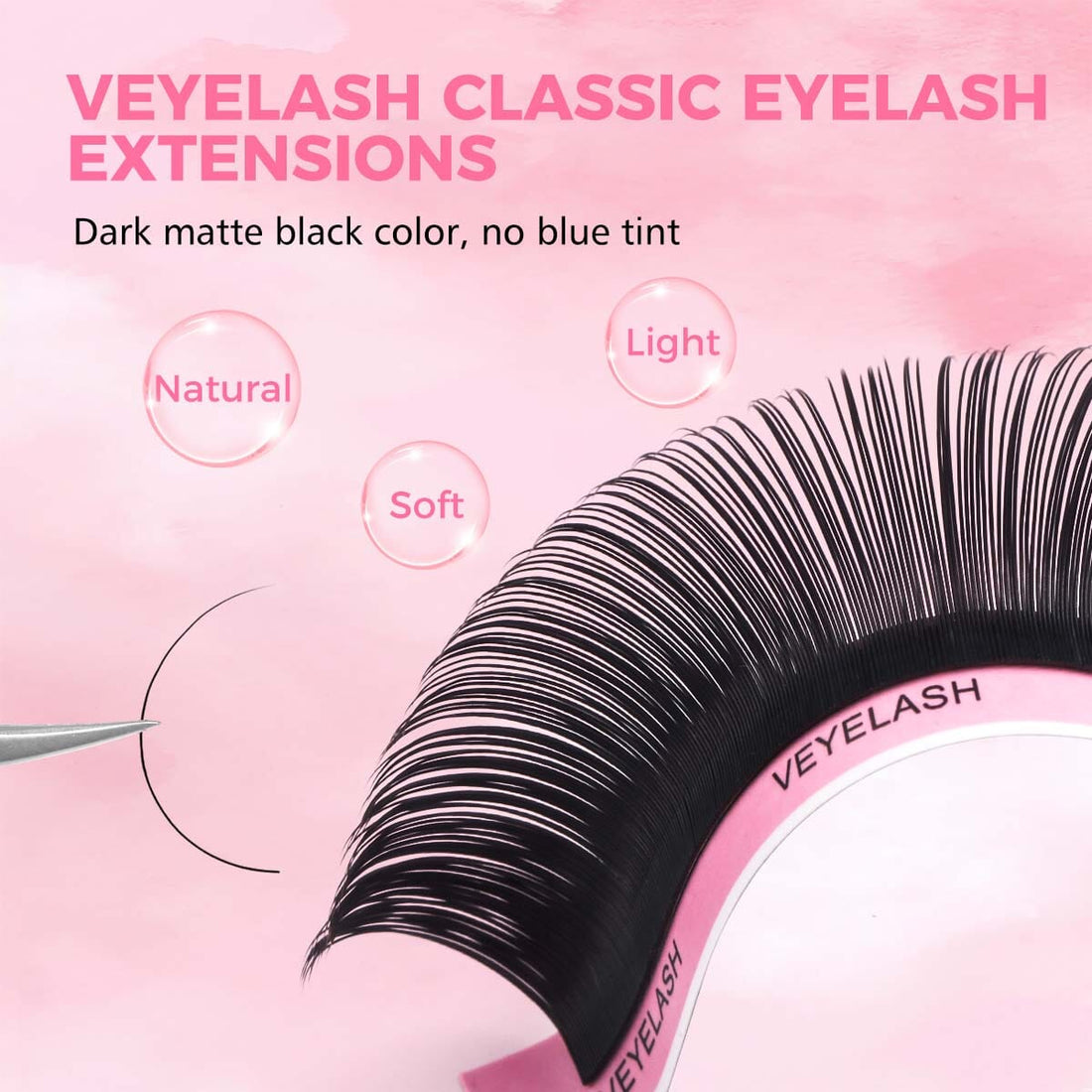 Classic Lash Extensions 0.20mm Individual eyelashes VEYELASH 