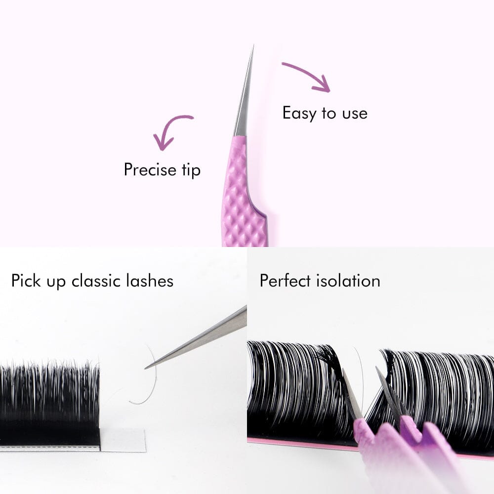 Classic Straight purple Tweezer Tweezers VEYELASH 