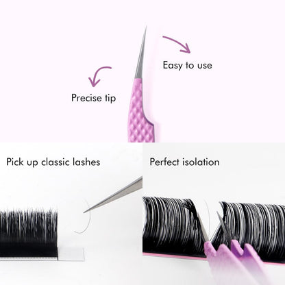Classic Straight purple Tweezer Tweezers VEYELASH 