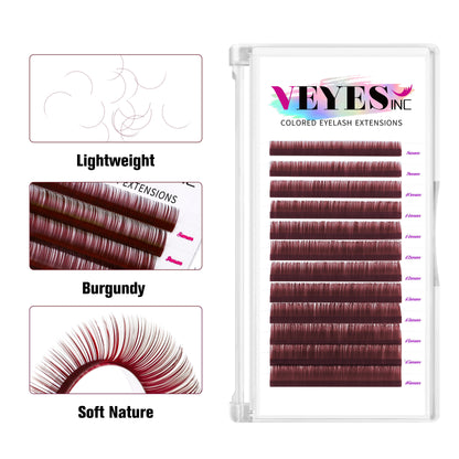 Crimson Rose Lash 0.07mm Individual eyelashes VEYELASH® 