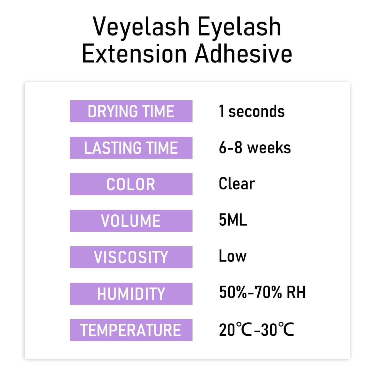 Crystal Clear 5ml - Eyelash Glue VEYELASH 