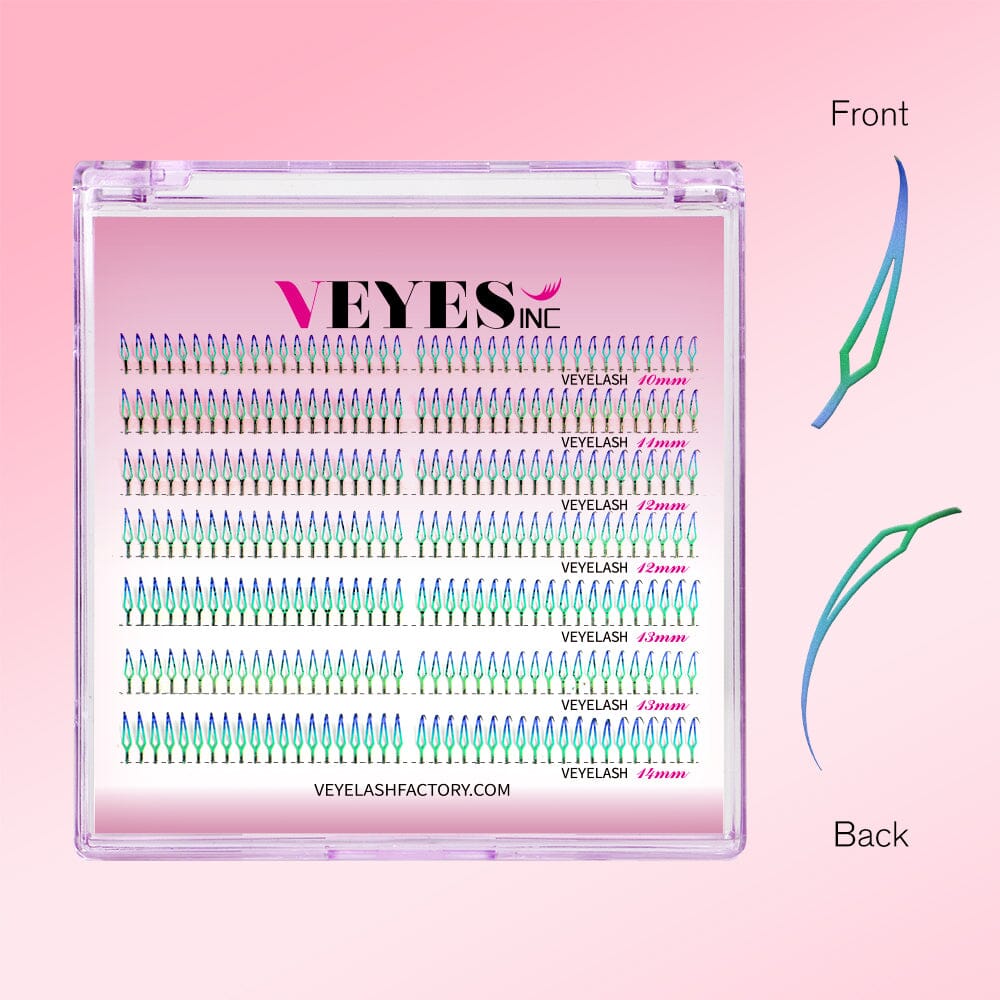 Double-Sided Aurora Lashes Premade volume fans VEYELASH 