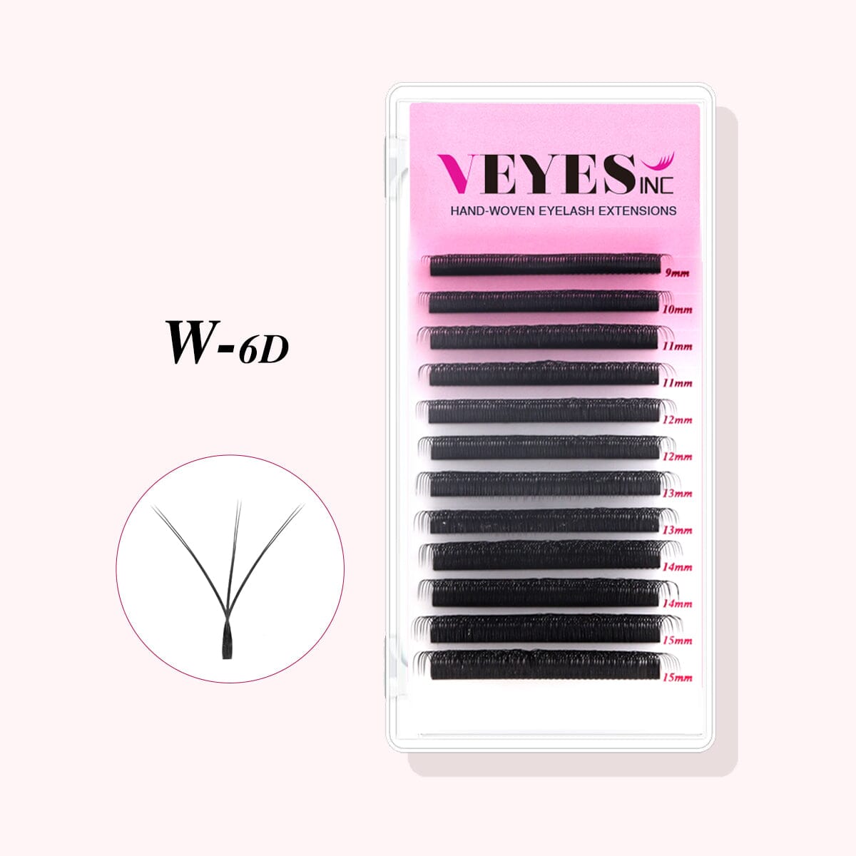 Double-Tip 6D W Lash Extensions Individual eyelashes VEYELASH 