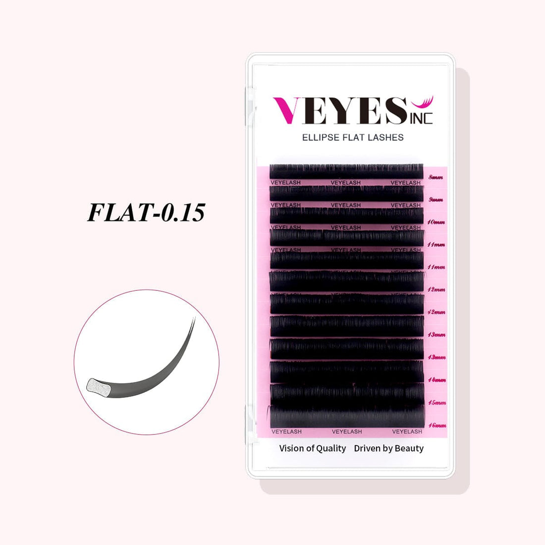 Ellipse Flat Lashes 0.15 Individual eyelashes VEYELASH® 