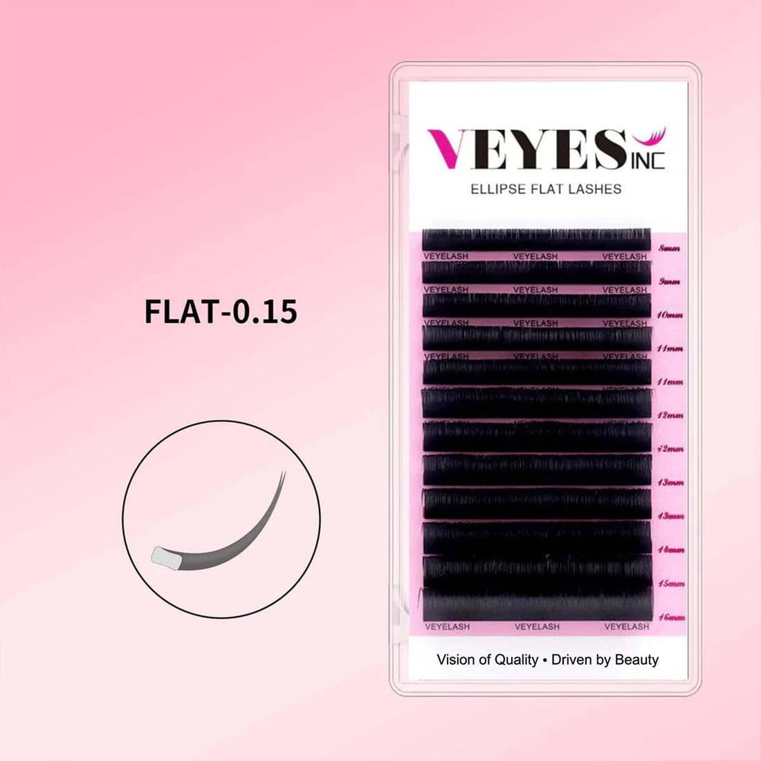 Ellipse Flat Lashes 0.15 Individual eyelashes VEYELASH® 