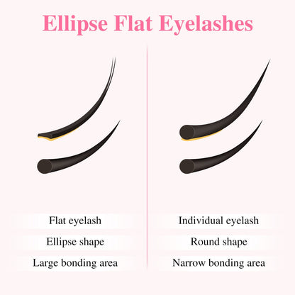 Ellipse Flat Lashes 0.20 Individual eyelashes VEYELASH 