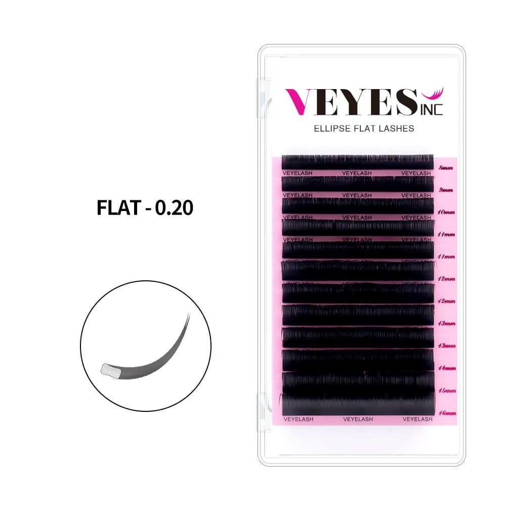 Ellipse Flat Lashes 0.20 Individual eyelashes VEYELASH 