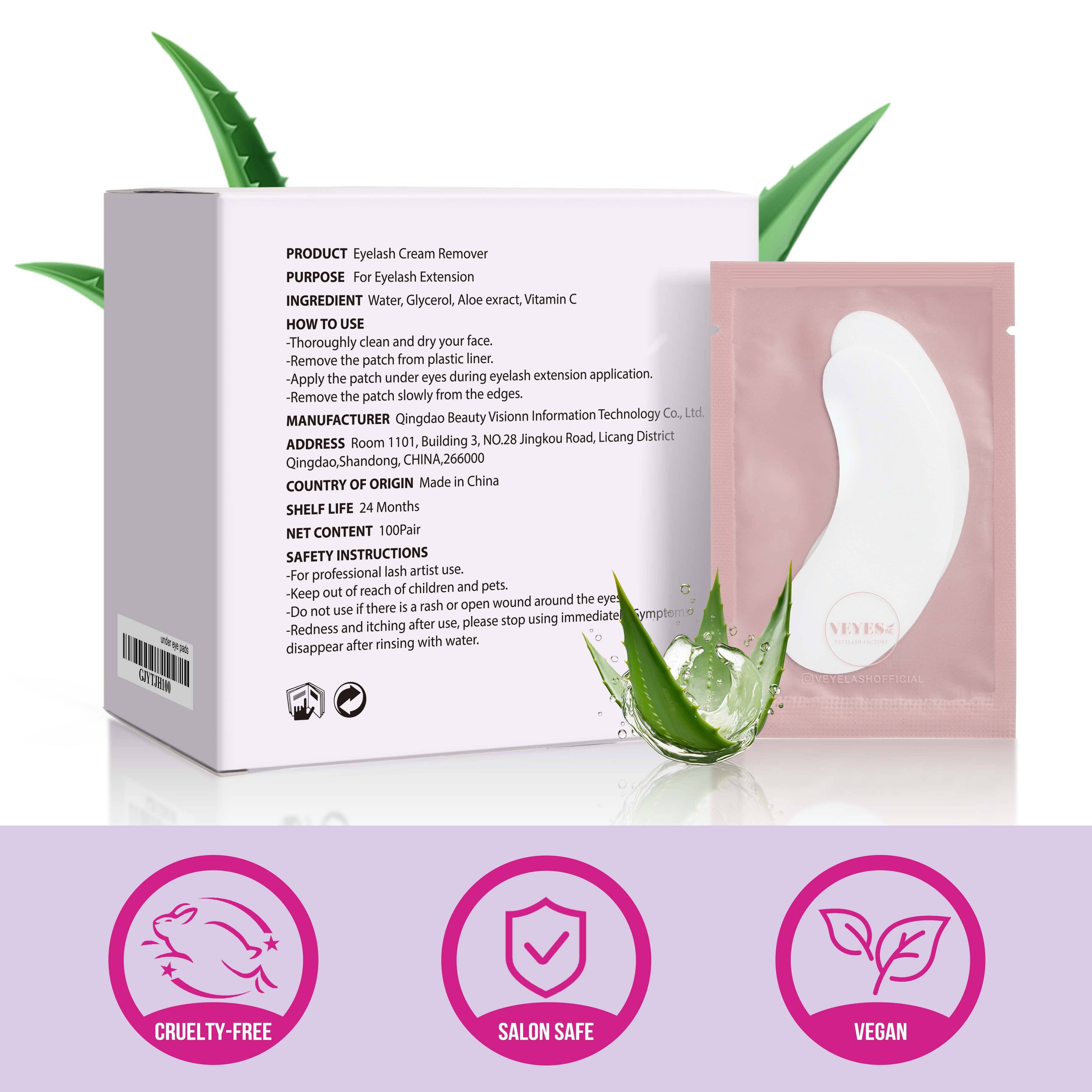 Eye Gel Patches 100 Pairs VEYELASH® 