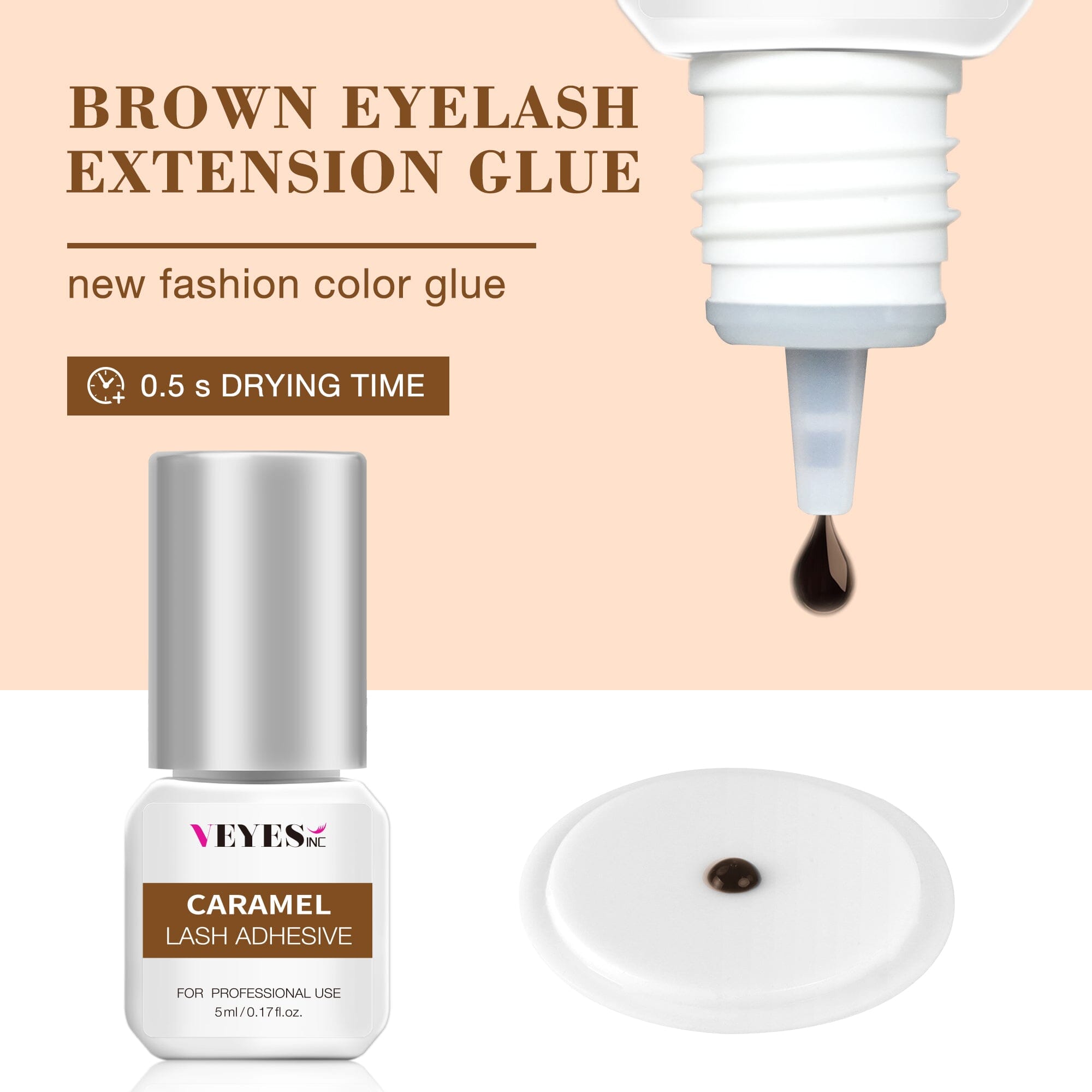 Multi Color Lash Glue VEYELASH® Crarmel 
