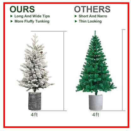 Flocked Christmas Tree with Pot Base Lab Information Network Co., Limited 