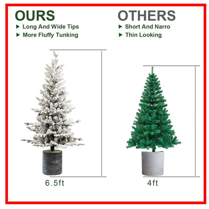 Flocked Christmas Tree with Pot Base Lab Information Network Co., Limited 