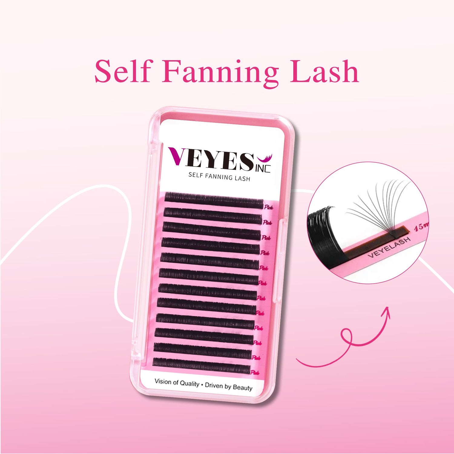 GIVE AWAY Sample Use Code - FREE2 VEYELASH Self Fanning Lash C/8-16MM 0.03