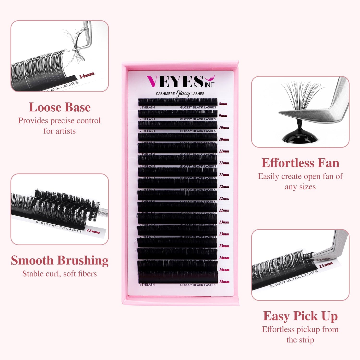 Glossy Black Lashes VEYELASH® 